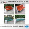 17-year manufacturing experience Cement garden stone bench with back metal and wooden stone garden bench
